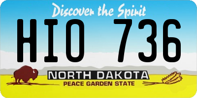 ND license plate HIO736
