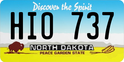 ND license plate HIO737