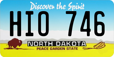 ND license plate HIO746
