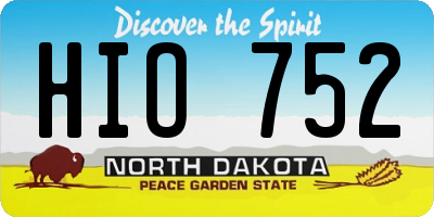 ND license plate HIO752
