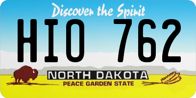 ND license plate HIO762