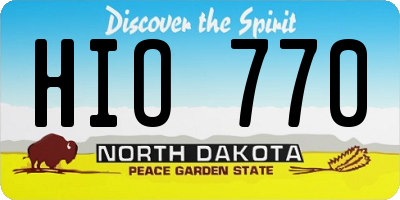 ND license plate HIO770