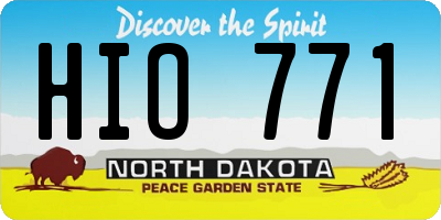 ND license plate HIO771