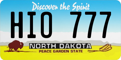 ND license plate HIO777