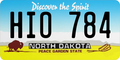 ND license plate HIO784