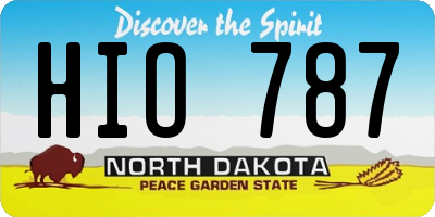 ND license plate HIO787