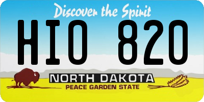 ND license plate HIO820