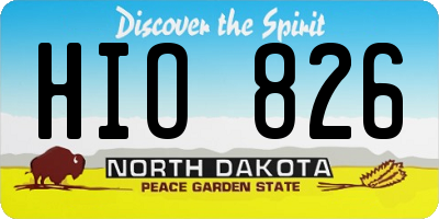 ND license plate HIO826