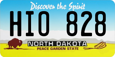 ND license plate HIO828