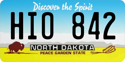 ND license plate HIO842