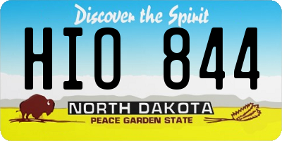 ND license plate HIO844