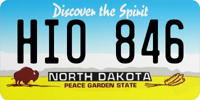 ND license plate HIO846
