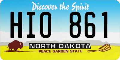 ND license plate HIO861