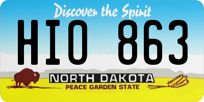 ND license plate HIO863