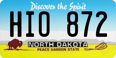 ND license plate HIO872