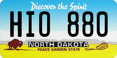 ND license plate HIO880