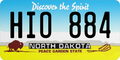ND license plate HIO884