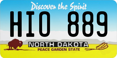 ND license plate HIO889