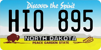 ND license plate HIO895