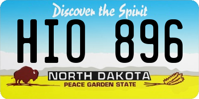 ND license plate HIO896