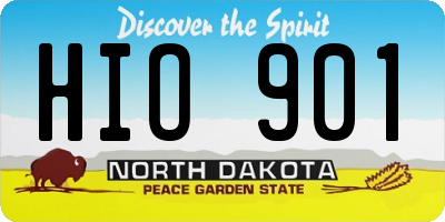 ND license plate HIO901
