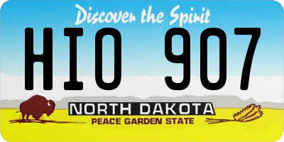 ND license plate HIO907