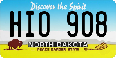 ND license plate HIO908