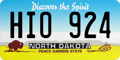 ND license plate HIO924