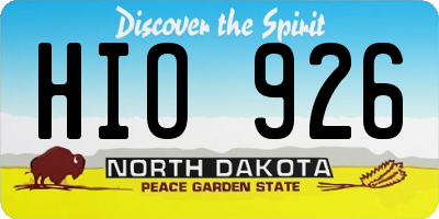 ND license plate HIO926