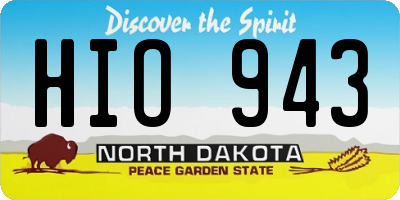 ND license plate HIO943