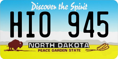 ND license plate HIO945