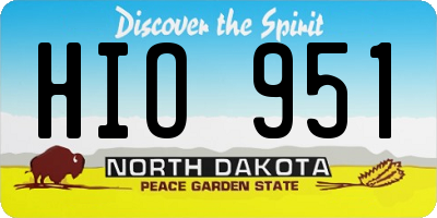 ND license plate HIO951