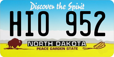 ND license plate HIO952