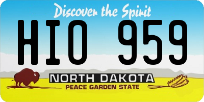 ND license plate HIO959