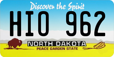 ND license plate HIO962