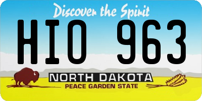 ND license plate HIO963