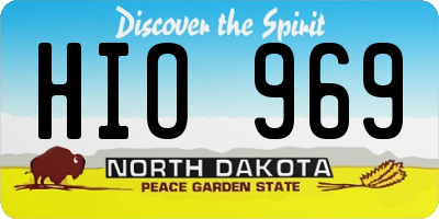 ND license plate HIO969