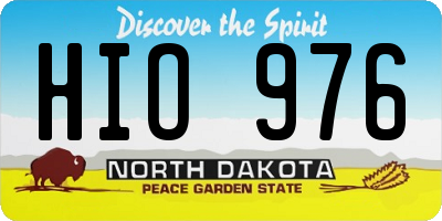 ND license plate HIO976
