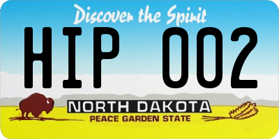 ND license plate HIP002