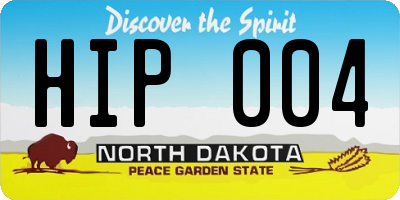 ND license plate HIP004