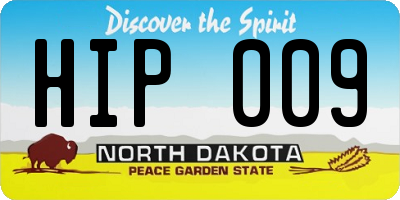 ND license plate HIP009
