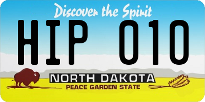 ND license plate HIP010