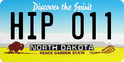 ND license plate HIP011