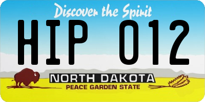 ND license plate HIP012