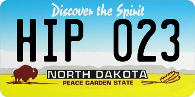 ND license plate HIP023