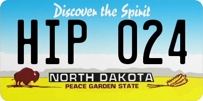 ND license plate HIP024