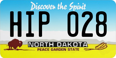 ND license plate HIP028