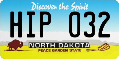 ND license plate HIP032