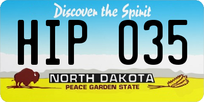 ND license plate HIP035
