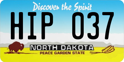 ND license plate HIP037